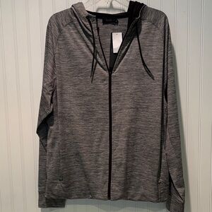 NWT Truth Heather Gray Zip-Up Jacket W/Hood Size L